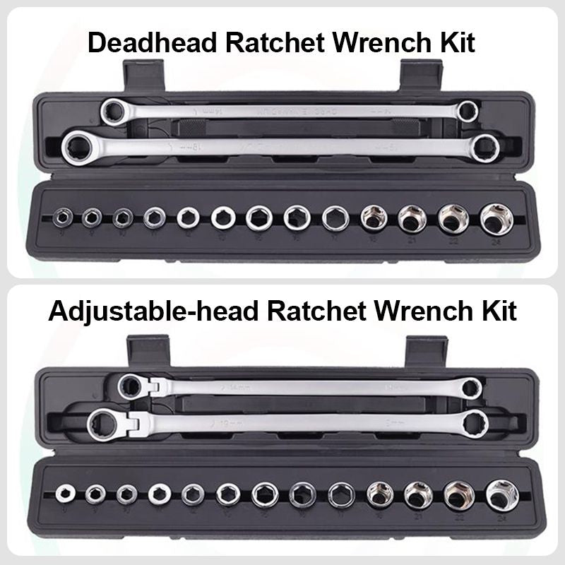 15pcs Adjustable Ratchet Wrench Kit-9