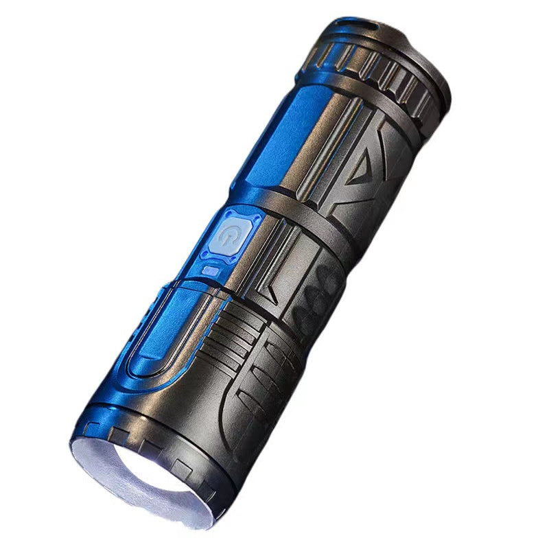 White Laser Telescopic Zoom Flashlight-7