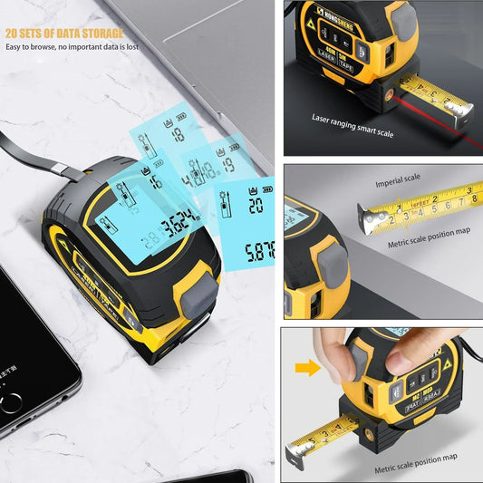 VTYER® Measurin Sight 3-In-1 Infrared Laser Tape Measuring