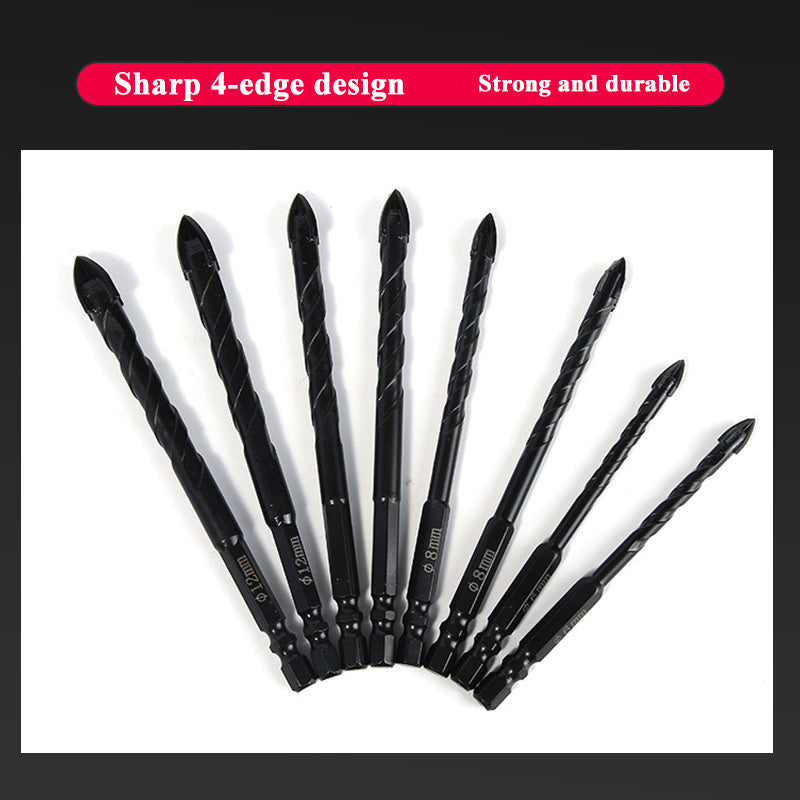 4-Edge Cross Drill Bit Set-4